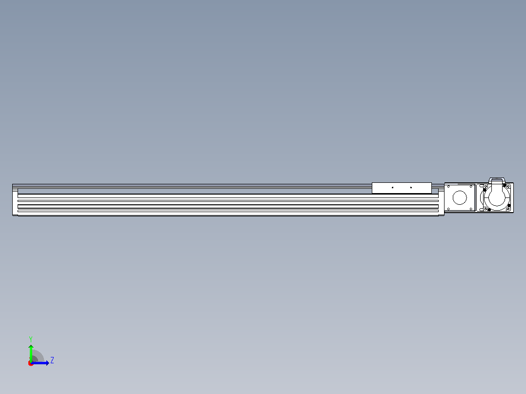 皮带直线轴半封闭可选导轨TPA-HNB-120D-110-L700-MR-C-P40-N3左视图