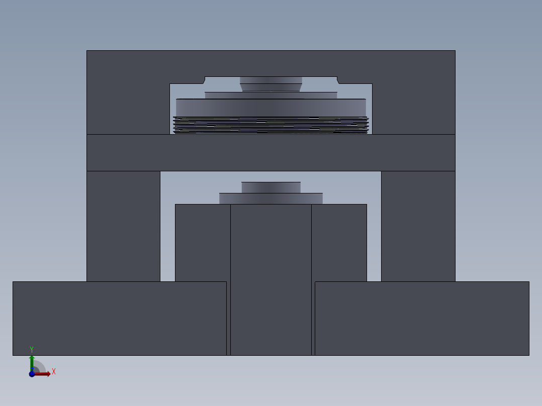 钻孔工装前视图