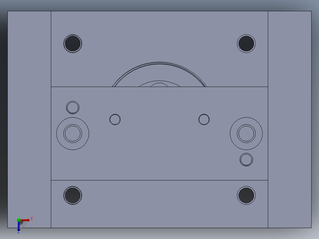 钻孔工装俯视图