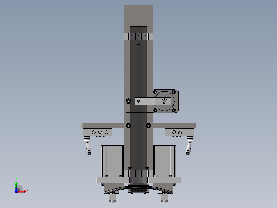 立柱气动焊接夹具设计 sw2020工程图前视图