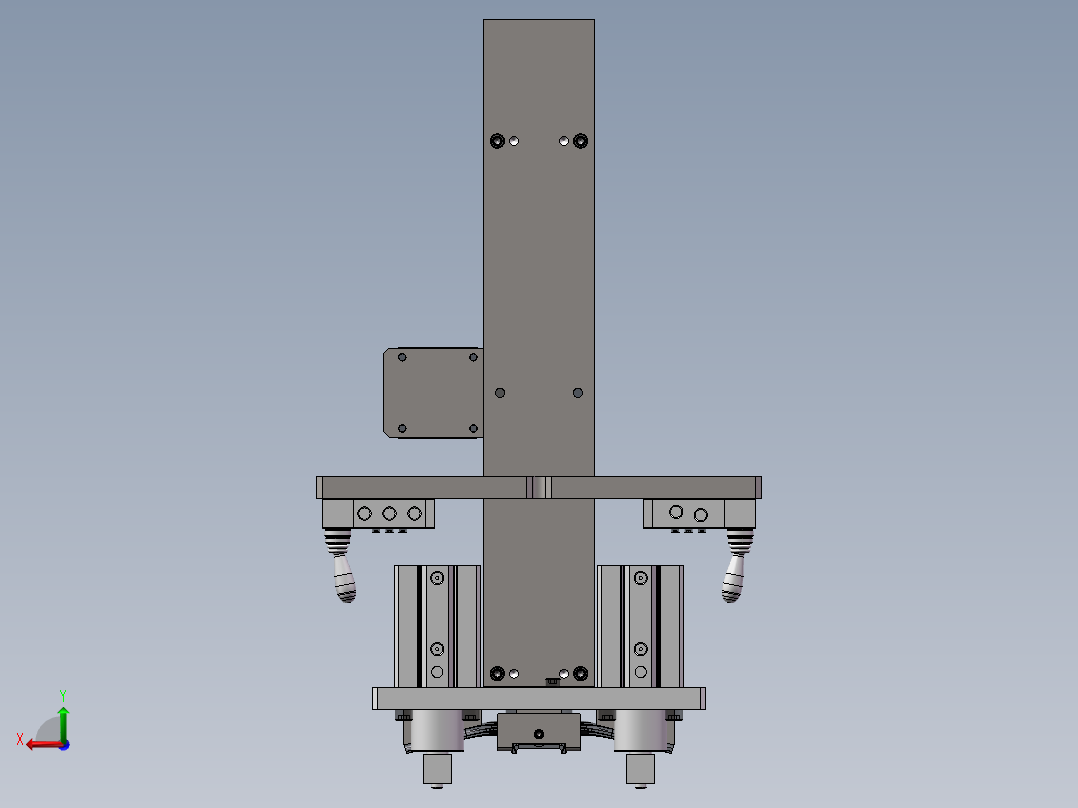立柱气动焊接夹具设计 sw2020工程图后视图