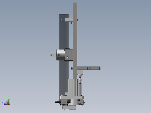 立柱气动焊接夹具设计 sw2020工程图右视缩略图