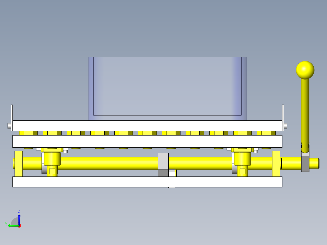 工件加工辅助装置左视图