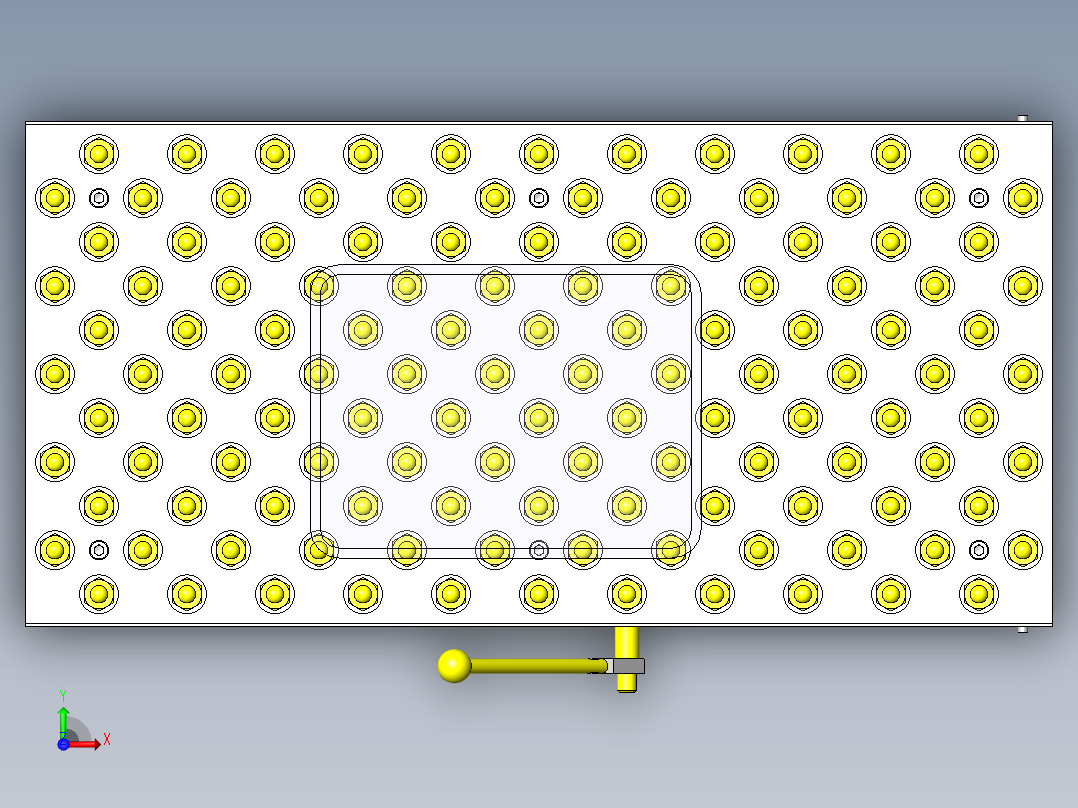 工件加工辅助装置俯视图