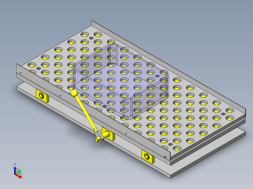 工件加工辅助装置正等轴测图