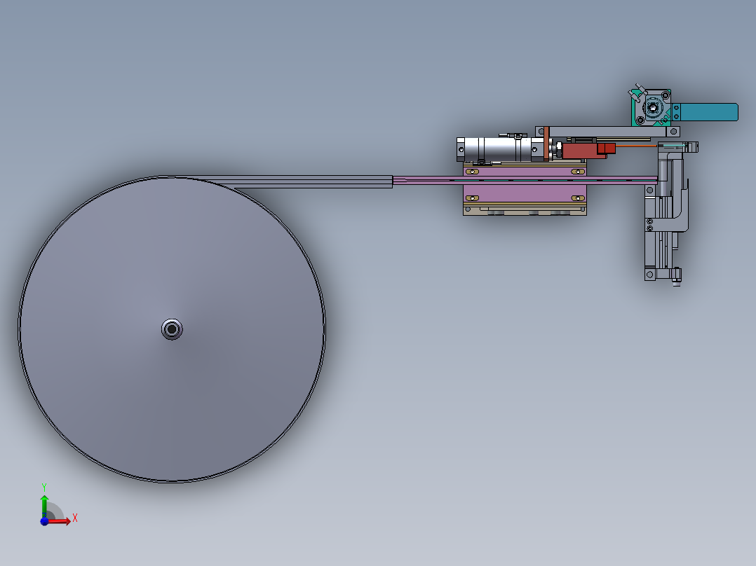 顶针上料机构sw20可编辑前视图