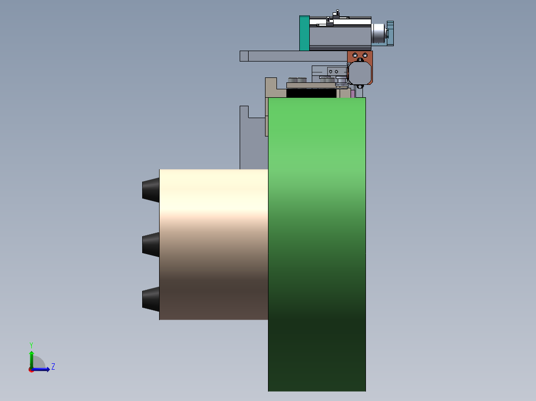 顶针上料机构sw20可编辑左视图