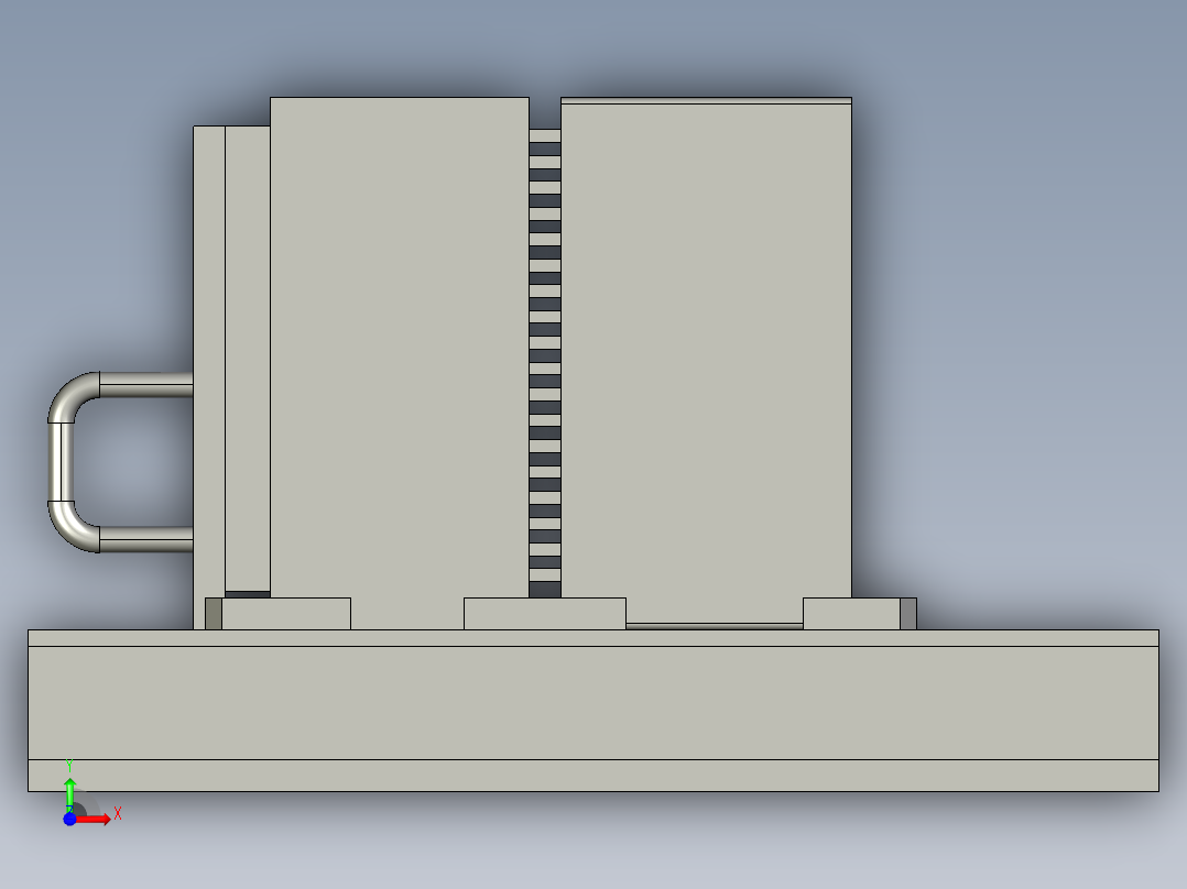 料架挤压设备3D模型前视图