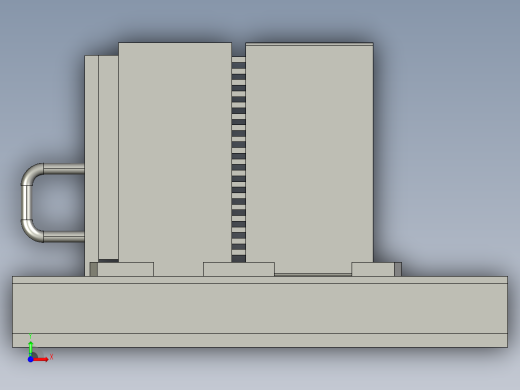 料架挤压设备3D模型前视缩略图