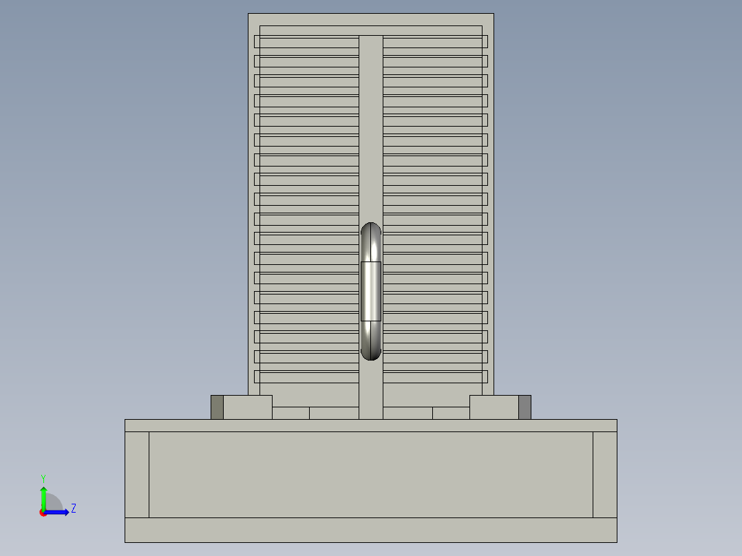 料架挤压设备3D模型左视图