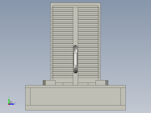 料架挤压设备3D模型左视缩略图