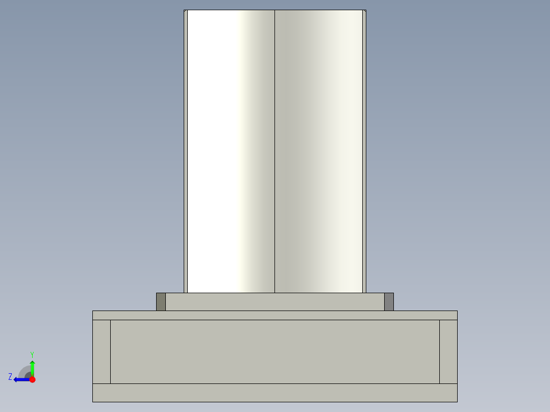 料架挤压设备3D模型右视图