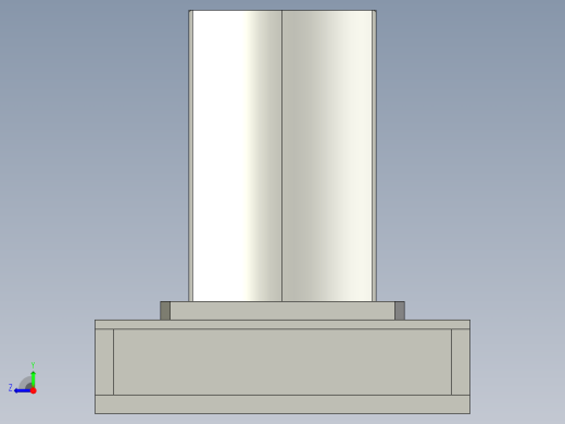料架挤压设备3D模型右视缩略图