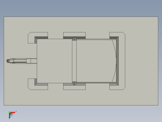 料架挤压设备3D模型俯视缩略图