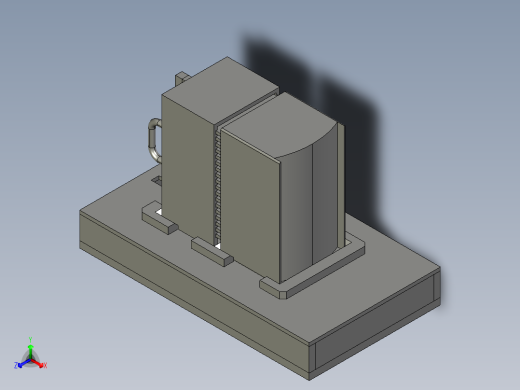料架挤压设备3D模型正等轴测缩略图