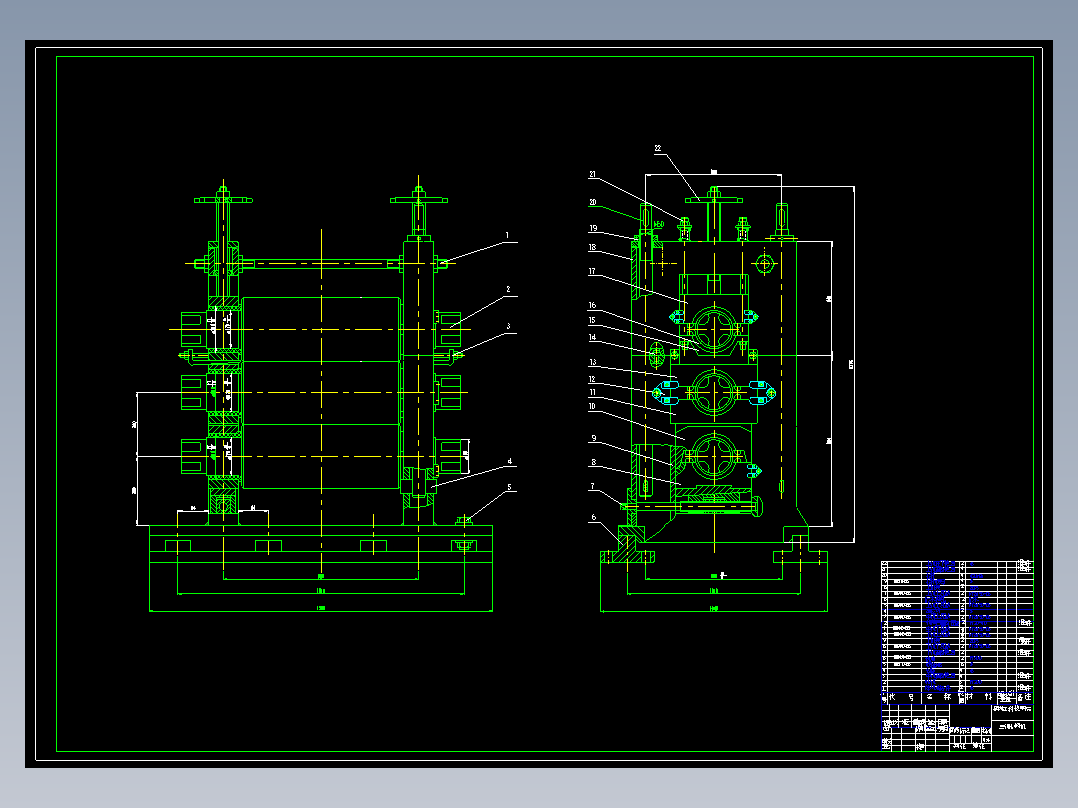 小型轧钢机设计(论文+DWG图纸)