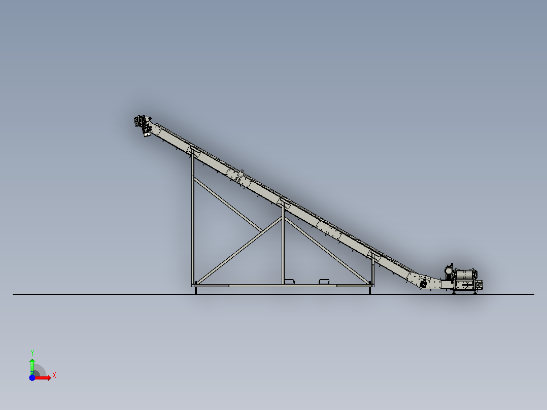 提升输送带前视图