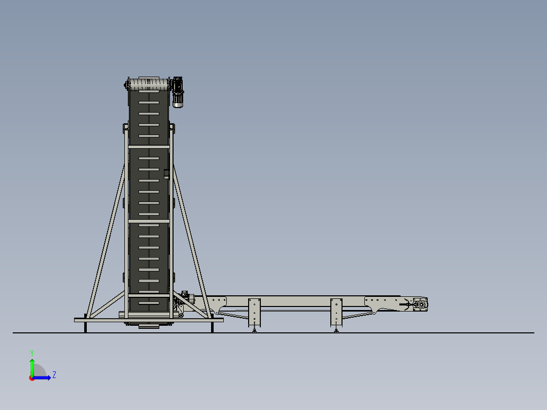提升输送带左视图