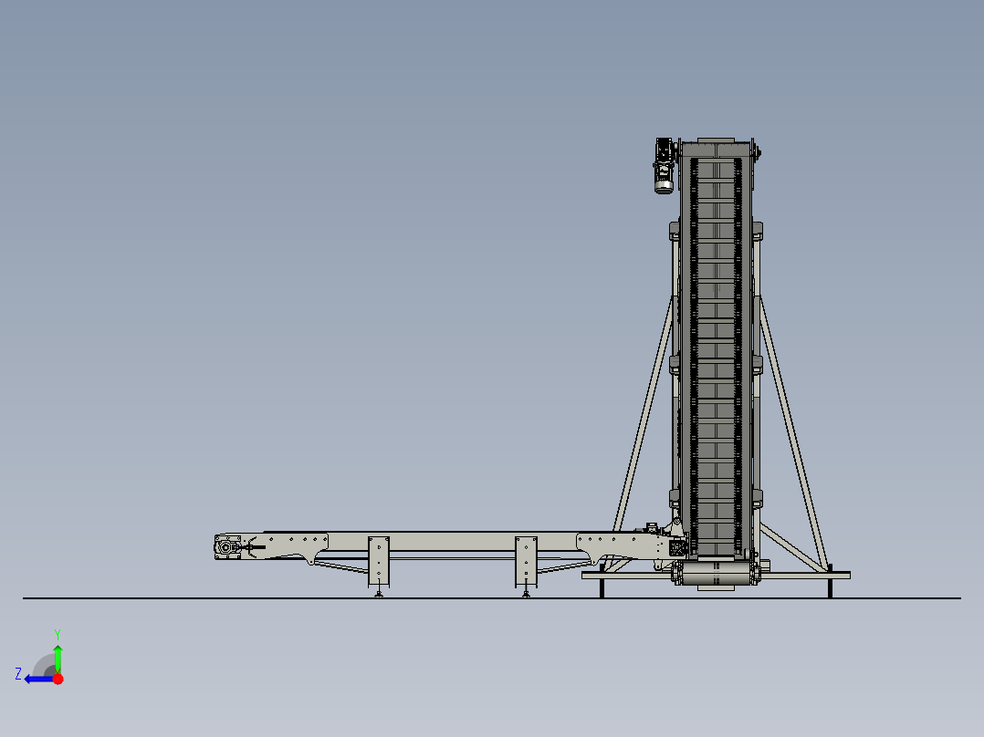 提升输送带右视图