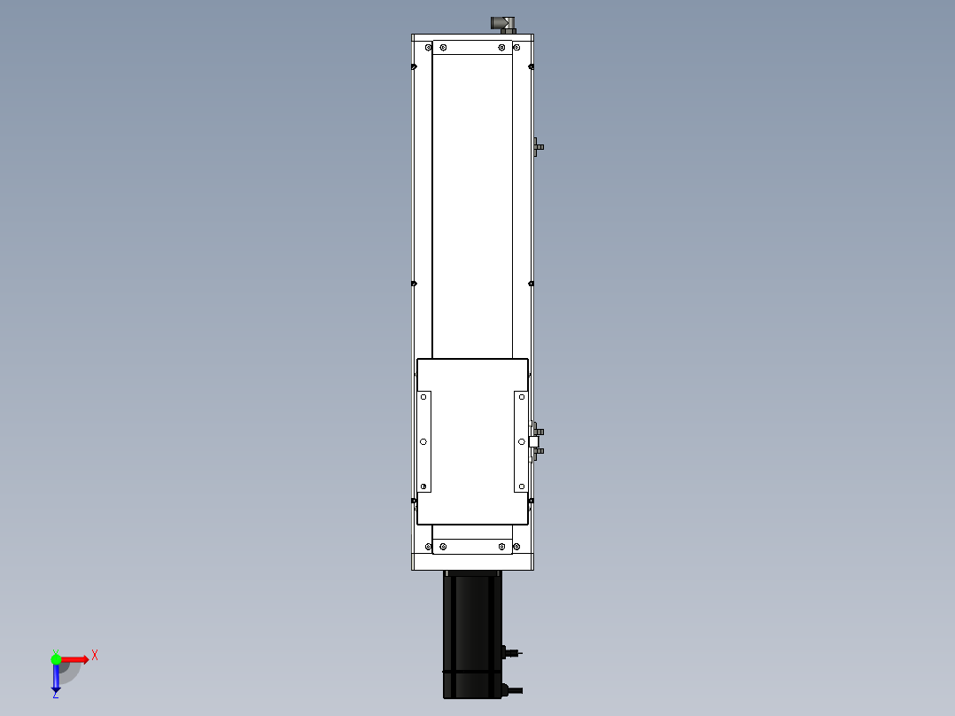 Toyo东佑达直线模组-ECH17-400-BC-750W+煞車俯视图