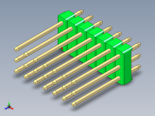 彩色公头100mil（2.54mm）系列-DS1021_green_3x07p_100mil_Type5_rev1.0