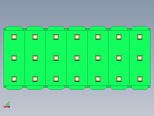 彩色公头100mil（2.54mm）系列-DS1021_green_3x07p_100mil_Type5_rev1.0后视缩略图