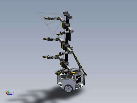 Stickbug 6机械臂授粉机器人3D图纸 Solidworks设计