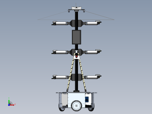 Stickbug 6机械臂授粉机器人3D图纸 Solidworks设计前视缩略图