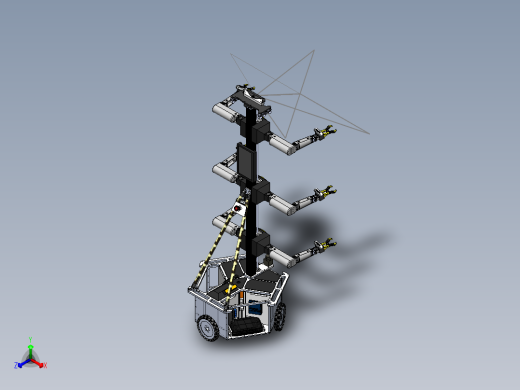 Stickbug 6机械臂授粉机器人3D图纸 Solidworks设计正等轴测缩略图