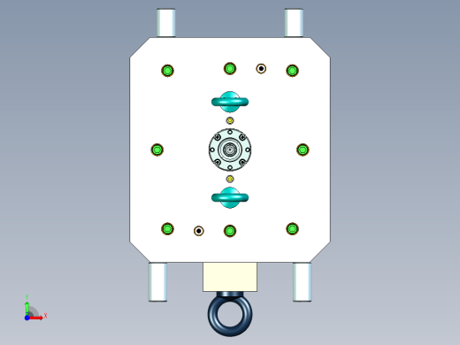 出口印度48穴全热流道注射器推杆高精密模具前视缩略图
