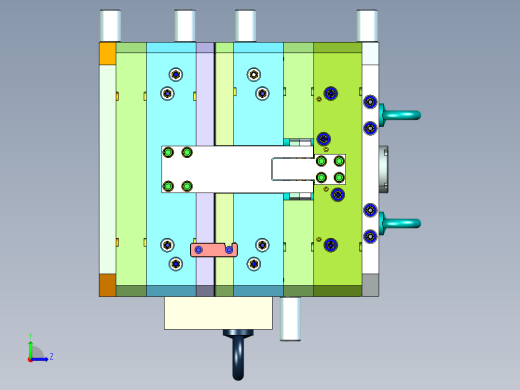 出口印度48穴全热流道注射器推杆高精密模具左视缩略图