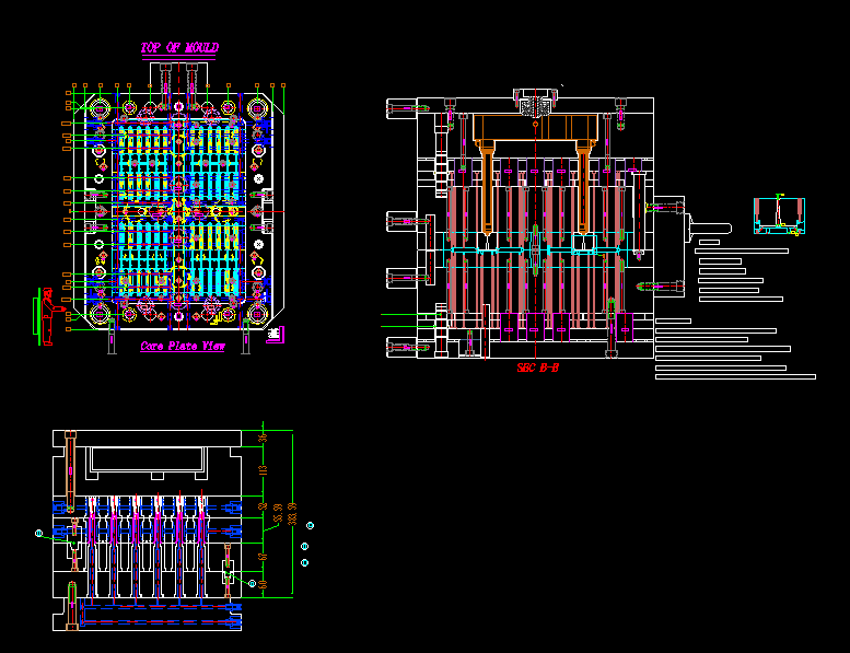 出口印度48穴全热流道注射器推杆高精密模具