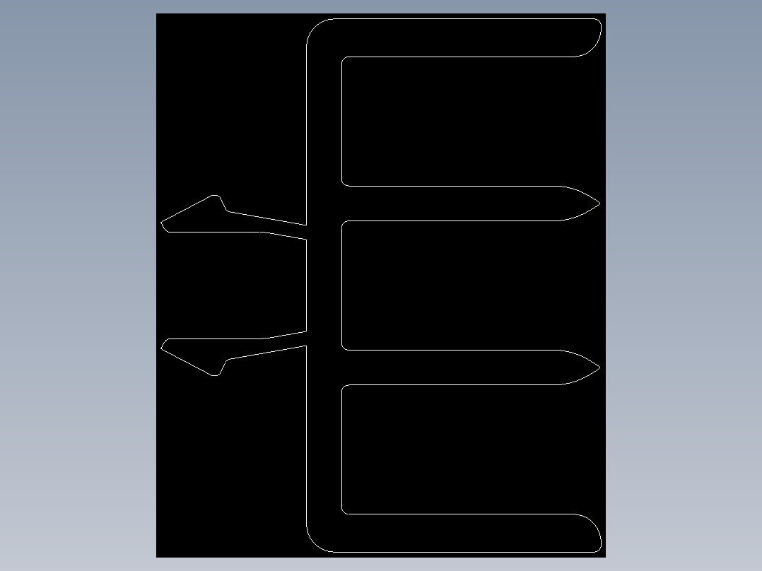 型材-BR 10 SLOT PVC SLIDING DOOR PROFILE 3842526591.DXF