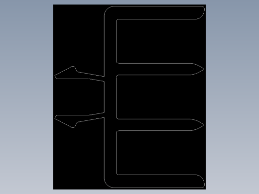 型材-BR 10 SLOT PVC SLIDING DOOR PROFILE 3842526591.DXF