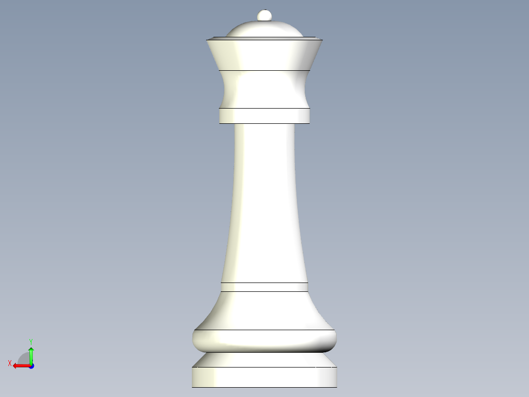 象棋皇后后视图