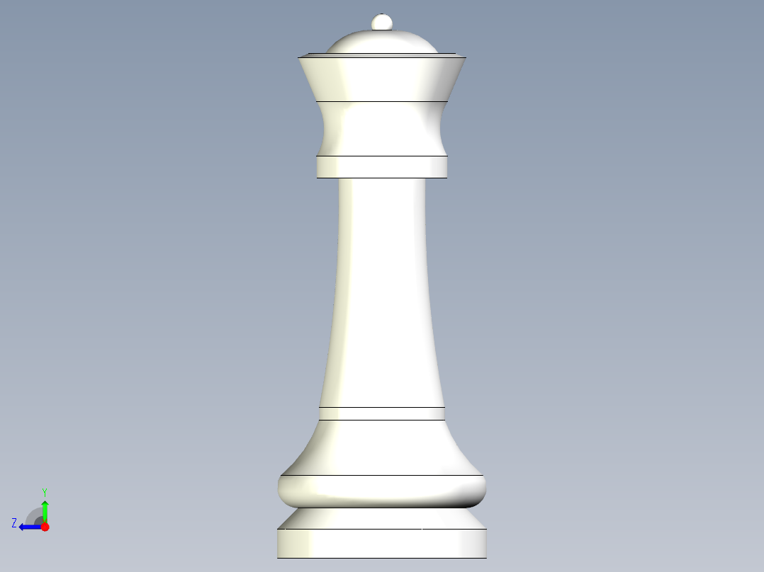 象棋皇后右视图