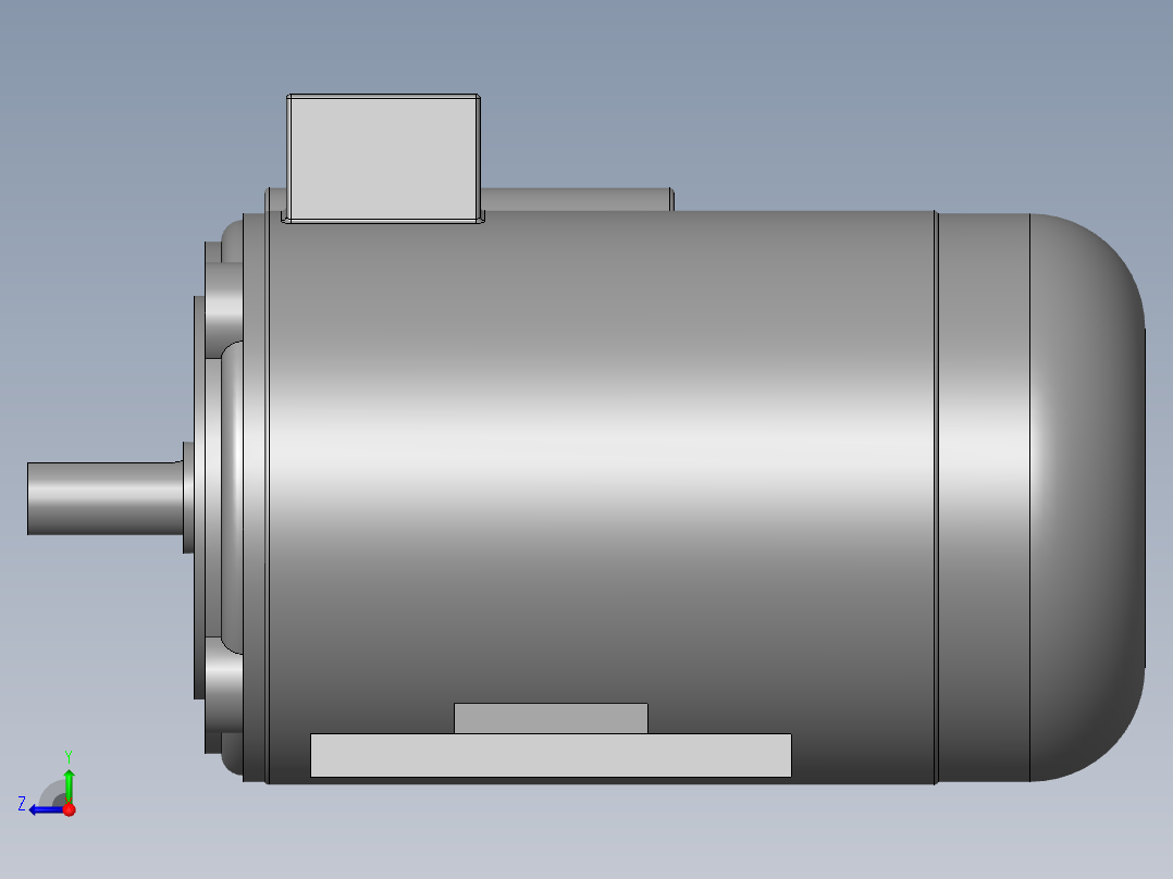 异步电机DJ_YS系列(IP44)_IMB35型_YS-90L-6_1右视图