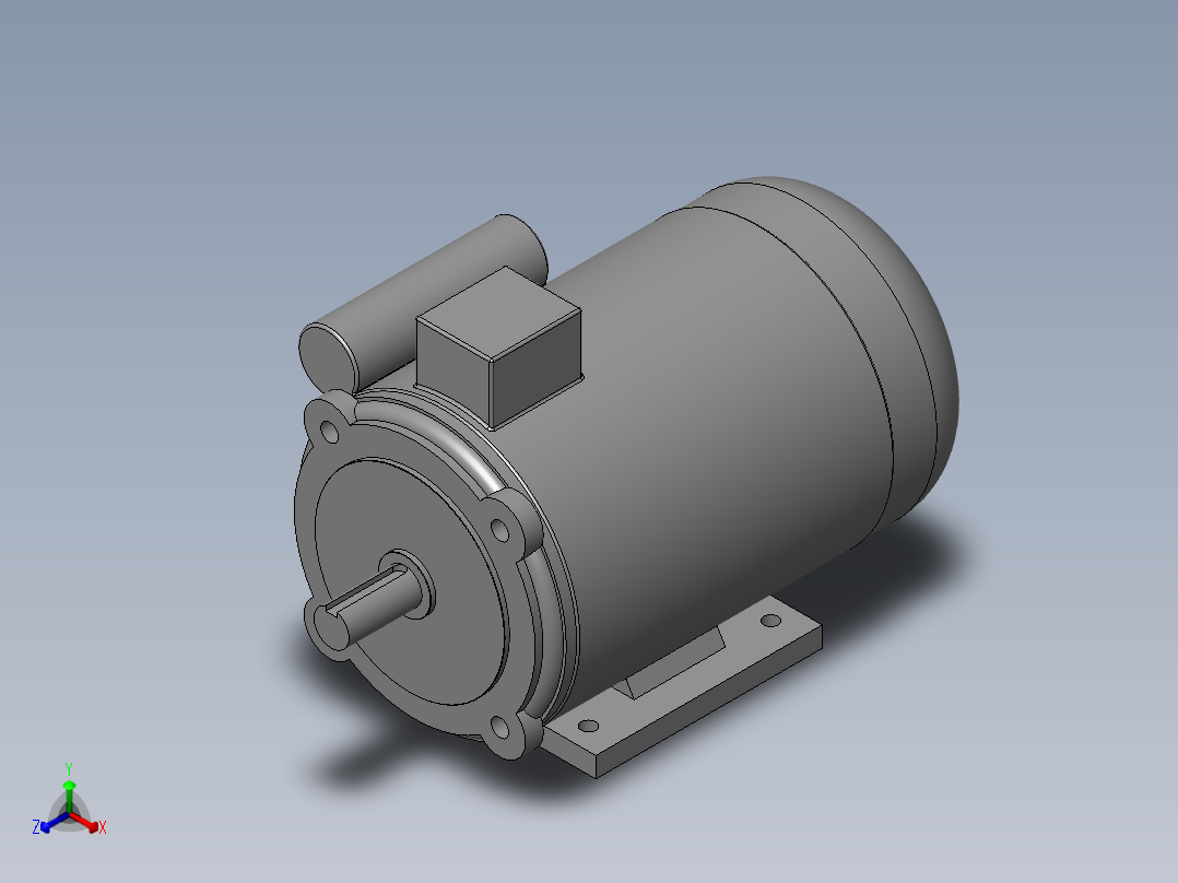 异步电机DJ_YS系列(IP44)_IMB35型_YS-90L-6_1正等轴测图