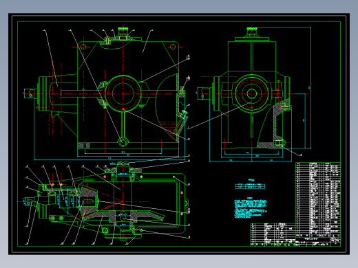 单级圆锥齿轮减速器设计CAD图纸+说明书优秀设计资料