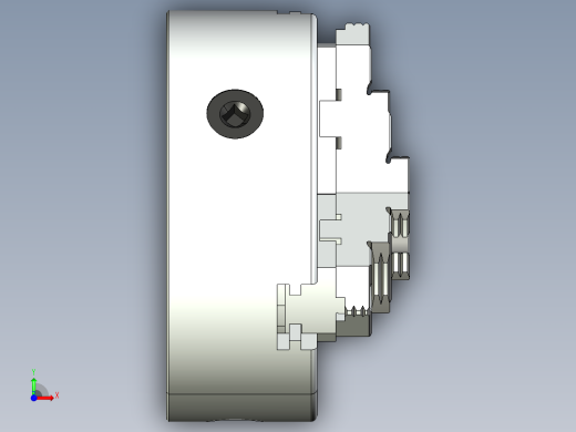 车床三爪卡盘前视缩略图