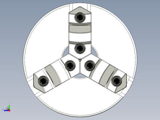 车床三爪卡盘右视缩略图