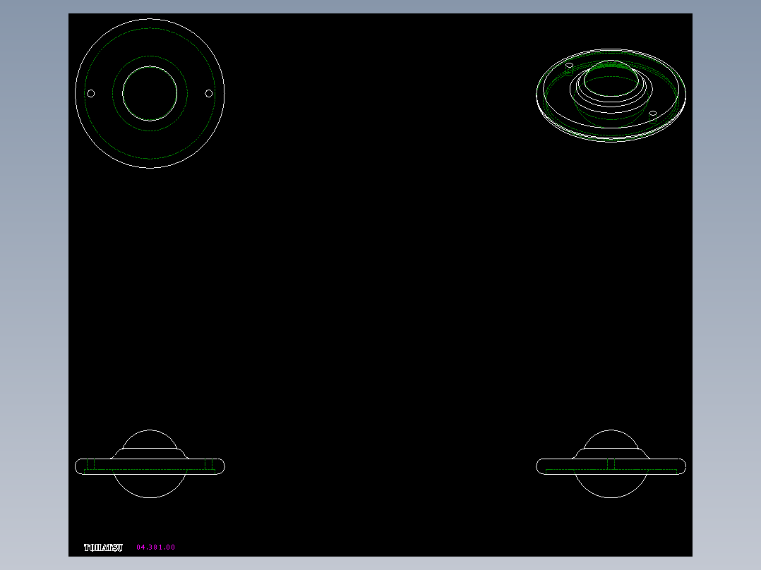 萬向滾珠04-2D多系列多零件图纸模型
