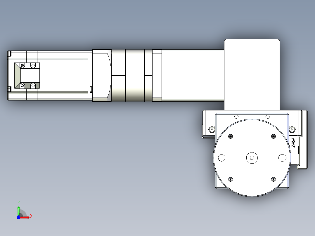 威洛博直线电机模组EB6ZR-L140-S480-LZ575K-Z575K-MS3前视图