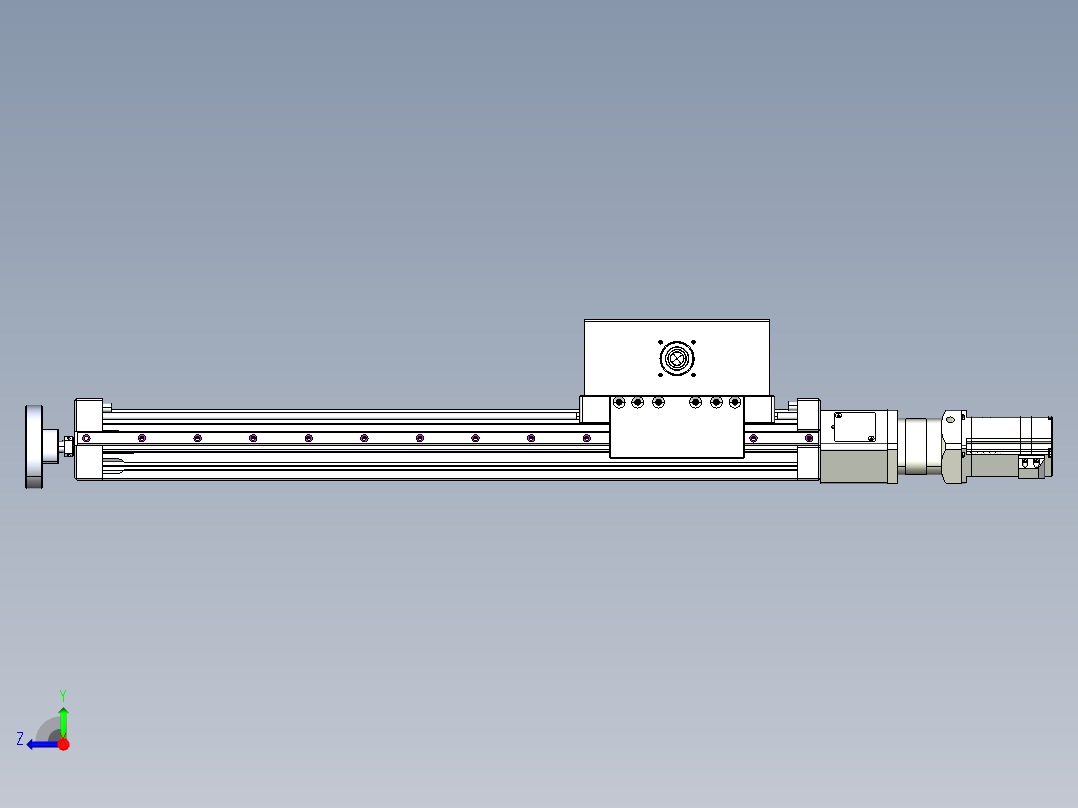 威洛博直线电机模组EB6ZR-L140-S480-LZ575K-Z575K-MS3右视图