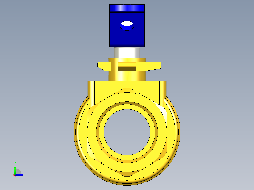 管道手动球阀-水管开关阀-手动阀门395_05_E_1左视图