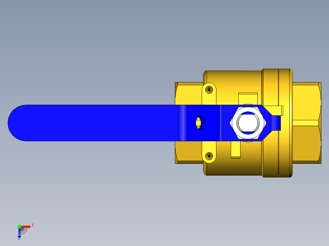 管道手动球阀-水管开关阀-手动阀门395_05_E_1俯视图