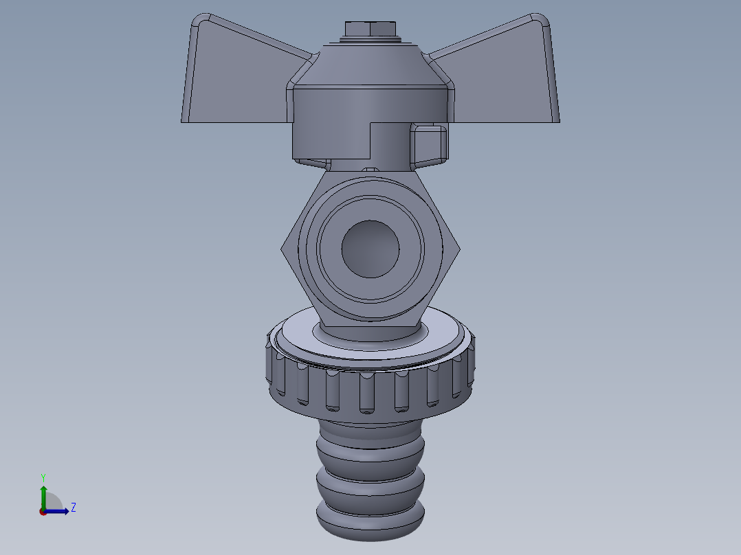 铜水龙头左视图