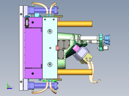 一套经典的汽车仪表模具图左视缩略图
