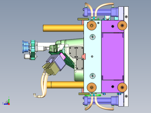 一套经典的汽车仪表模具图右视缩略图