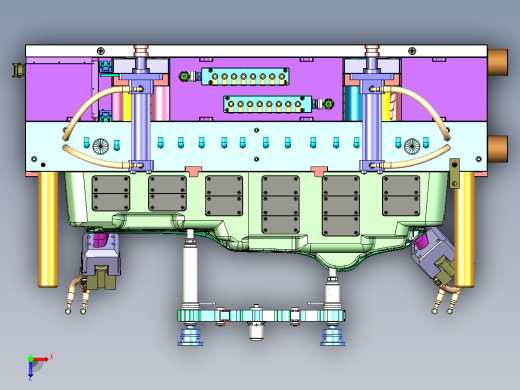 一套经典的汽车仪表模具图俯视缩略图